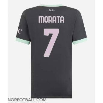Billige Fotballdrakt AC Milan Alvaro Morata #7 Replika Tredjedrakt Dame 2024-25 Kortermet